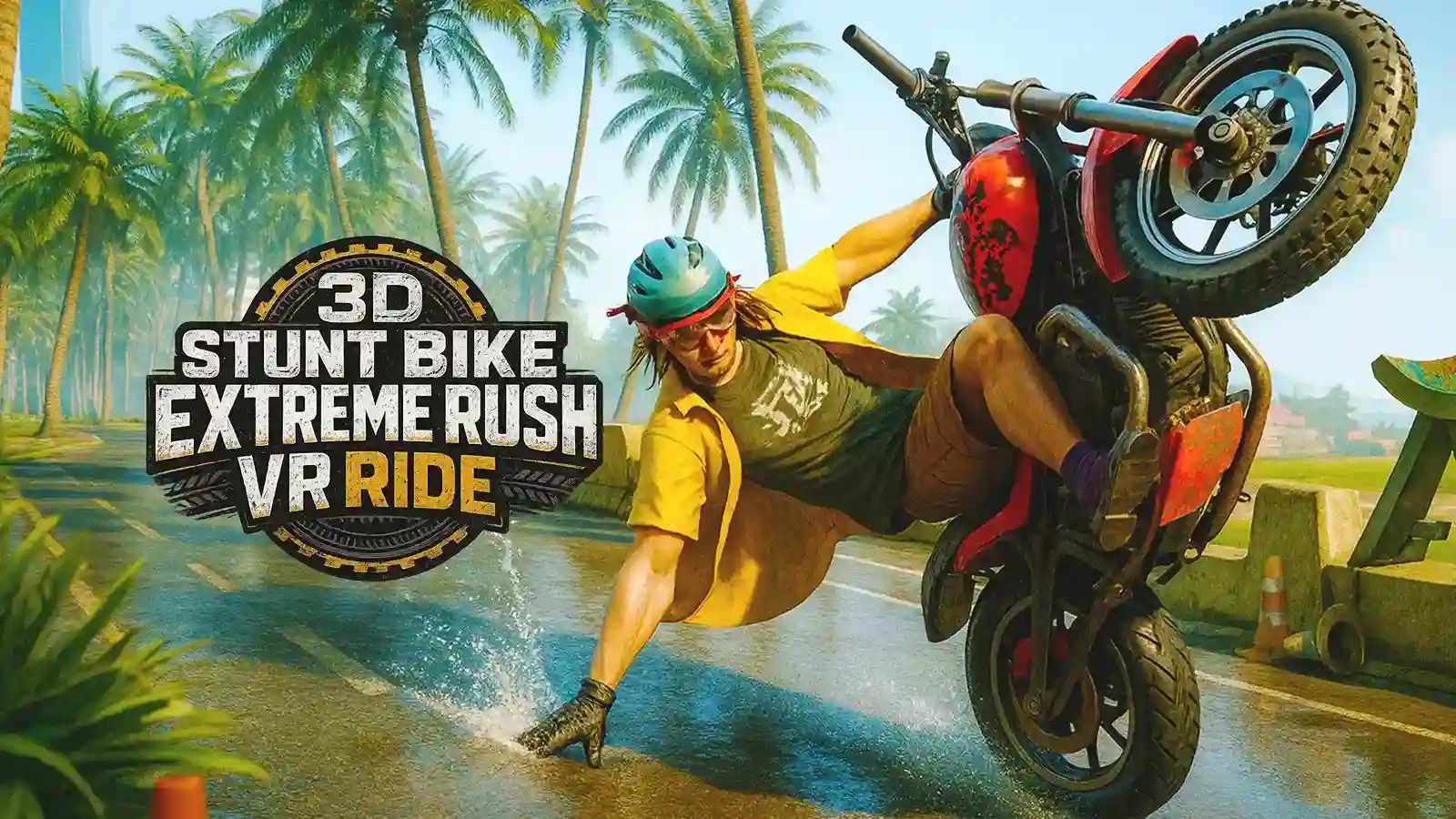 Meta Quest 游戏《3D特技摩托车极限冲刺》3D Stunt Bike Extreme Rush VR Ride-魔趣网精选