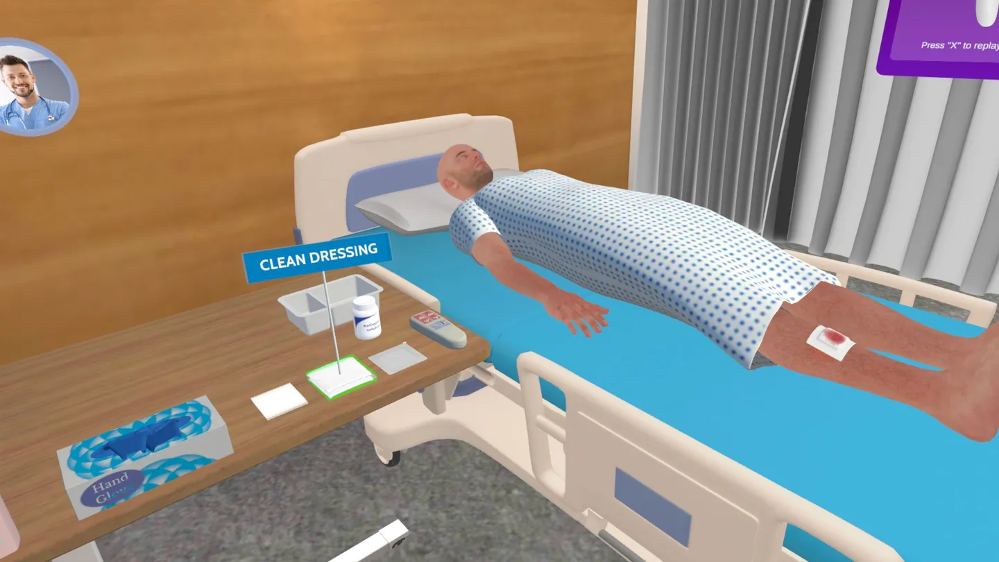 Meta Quest 游戏《伤口护理模拟器》Wound Care Simulator